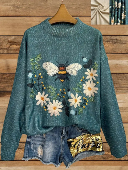 Women’s Cozy Animal Print Sweater – 3D Knit Pullover with Stylish Wildlife Design for Casual Autumn Winter Fashion