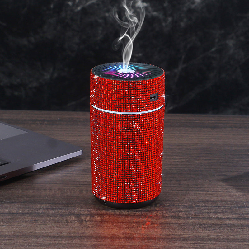 Luxury Diamond Car Diffuser – Shiny LED Humidifier and Air Freshener for Stylish Auto Interiors, Aromatherapy Ambience and Refreshing Everyday Drives