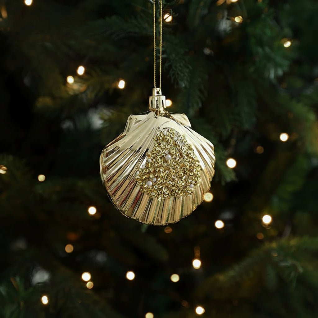 Gold Bear Bell Christmas Ornament – Elegant Tree Hanging Decoration for Festive Holiday Home Displays