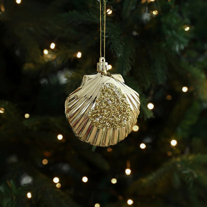Gold Bear Bell Christmas Ornament – Elegant Tree Hanging Decoration for Festive Holiday Home Displays