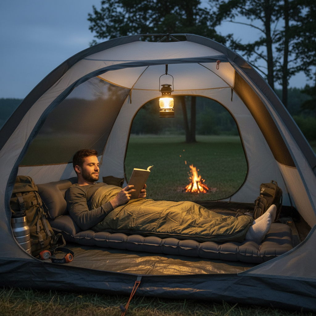 Thick Inflatable Camping Mattress – 10CM Winter-Insulated Sleeping Pad for Family Trips, Outdoor Adventures, Cozy Rest and Christmas Gift Giving