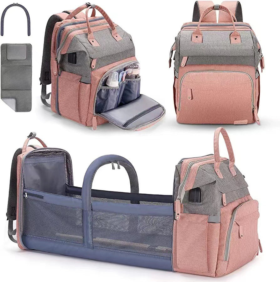 Waterproof Diaper Backpack - Large Capacity Baby Bag with Insulated Bottle Pockets for Moms, Travel and Nursery Organization