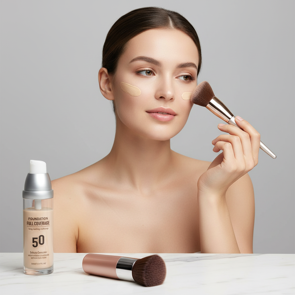 Mineral Powder Foundation Spray Set – DIY Airbrush-Style Concealer and Moisturizing Makeup Kit for Smooth Coverage, Radiant Finish and Holiday Gifting