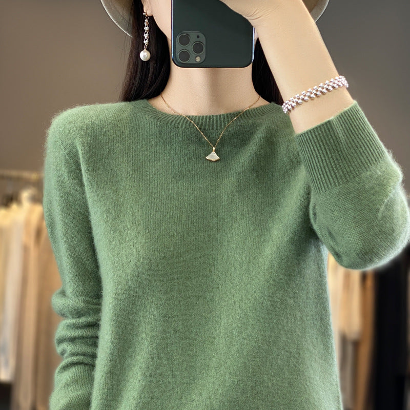 Merino Wool Sweater – Women’s Soft Cashmere Feel Knit Pullover for Autumn Winter Comfort and Timeless Everyday Style