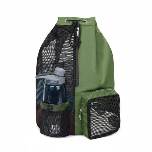 Mesh Drawstring Sports Backpack – Lightweight Beach and Basketball Storage Bag for Swimming, Gym and Outdoor Activities