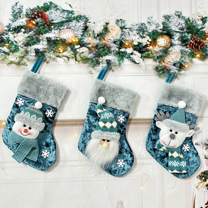 Christmas Character Gift Socks – Santa, Snowman and Reindeer Holiday Treat Bags for Christmas Parties, Gifts and Seasonal Decorations