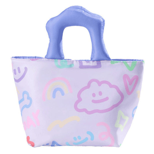 Waterproof Cartoon Lunch Bag – Cute Insulated Tote with Handle and Large Capacity for Fresh Food, School, Work and Travel