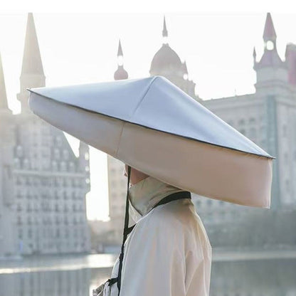 Hands-Free Umbrella Hat – Lightweight Nylon Rainproof Sun Shade Cap with UV Protection for Beach Trips, Fishing, Gardening and Outdoor Activities