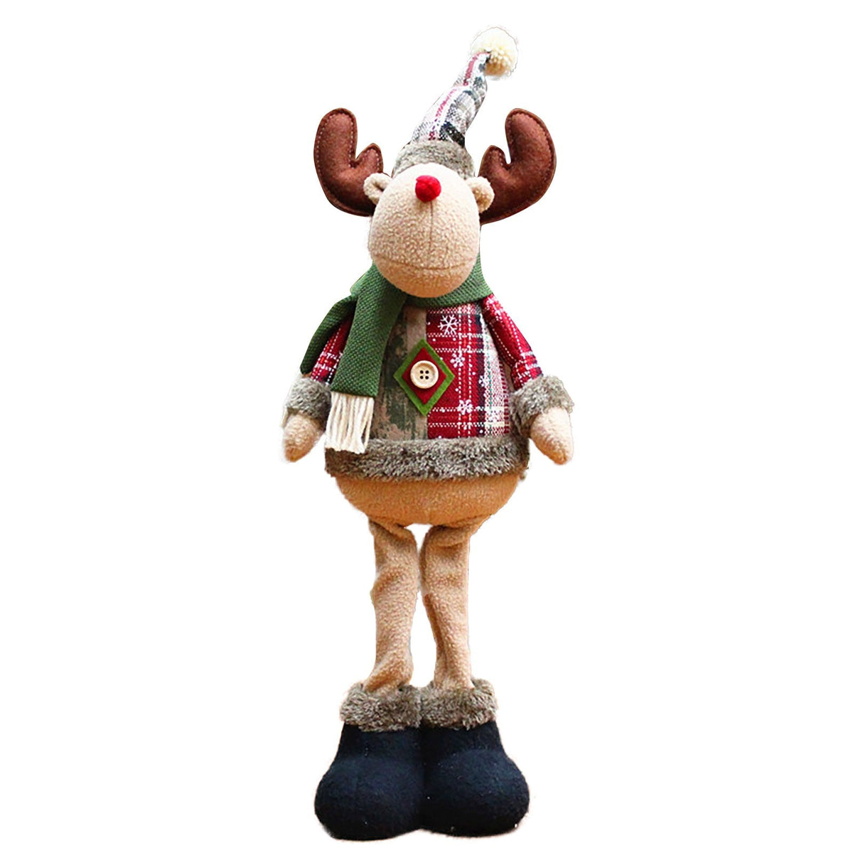 Christmas Standing Doll Set – Santa Snowman Reindeer Holiday Table Decorations for Festive Home Display