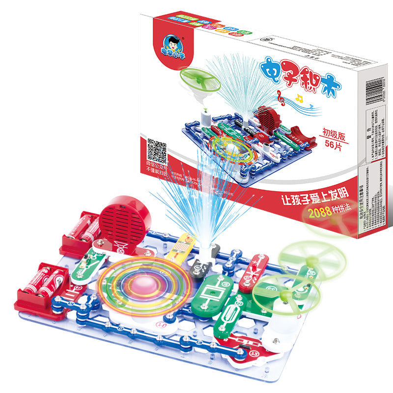 Electronic STEM Building Blocks Kit - Educational Circuit Experiment Toy for Kids Science Learning, Creativity and Exploration Activities