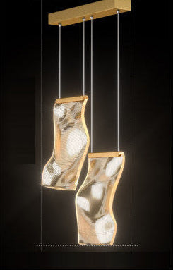 Modern Aluminum Acrylic LED Pendant Light – Designer Hanging Lamp for Dining Room, Foyer and Stylish Interior Decoration