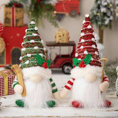 LED Christmas Gnome Plush – Light Up Knitted Elf Decoration for Cozy Holiday Home Displays and Gifts