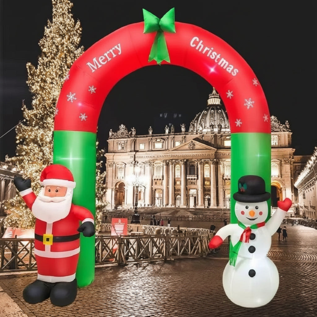 Inflatable Christmas Snowman – 8FT LED Outdoor Yard Decoration for Gardens, Lawns and Holiday Celebrations