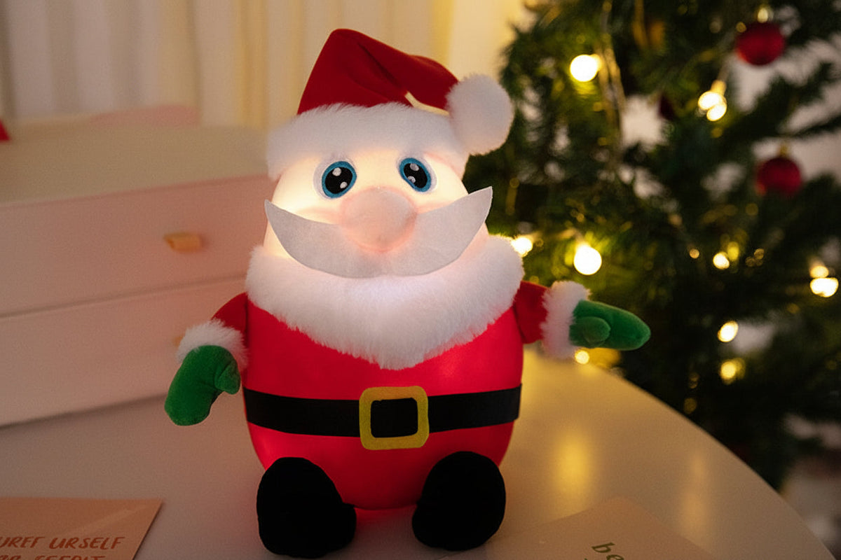 Animated Christmas Plush Doll – Musical LED Santa Snowman Reindeer Toy for Holiday Gifts and Festive Decor