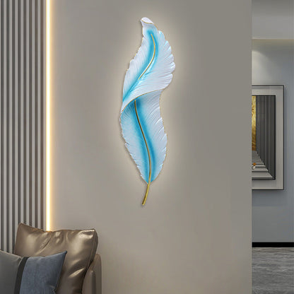 Nordic Feather LED Wall Lamp – Creative Bedside Lighting for Living Room, Bedroom, Corridor and Luxury Home Decor
