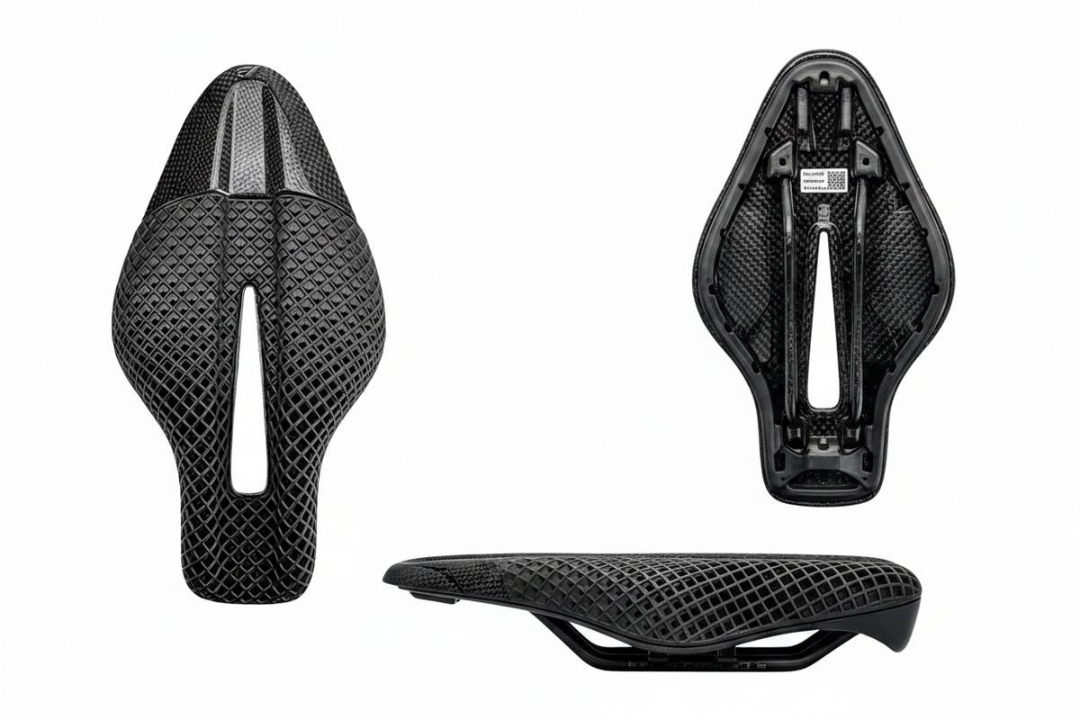 Printed Bike Saddle – 3D  Lightweight MTB and Road Bicycle Seat for Triathlon, Racing and Long Distance Comfort