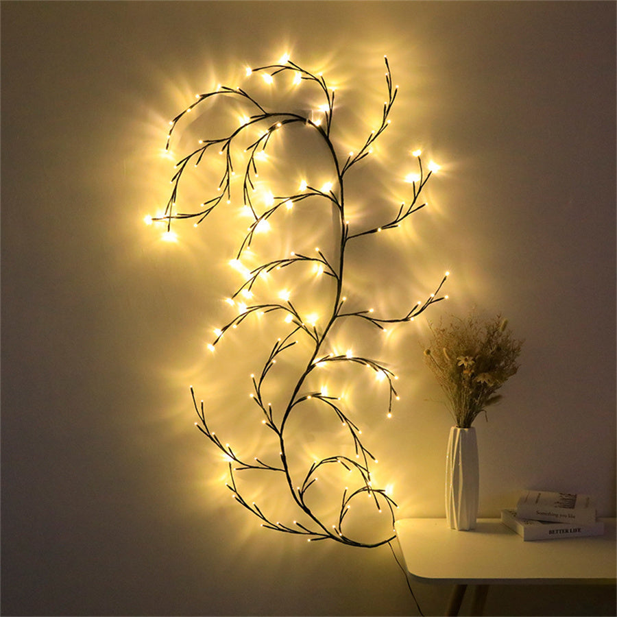 LED Maple Vine Fairy Lights – Battery Powered Decorative Branch String Lights for Christmas, Thanksgiving and Cozy Home Ambience