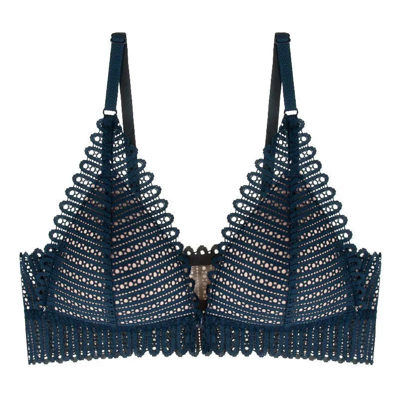 Lace Front-Closure Push-Up Bra – Wireless Backless Plus-Size Lingerie with Adjustable Lift and Flattering Support for Dresses, Parties and Everyday Confidence