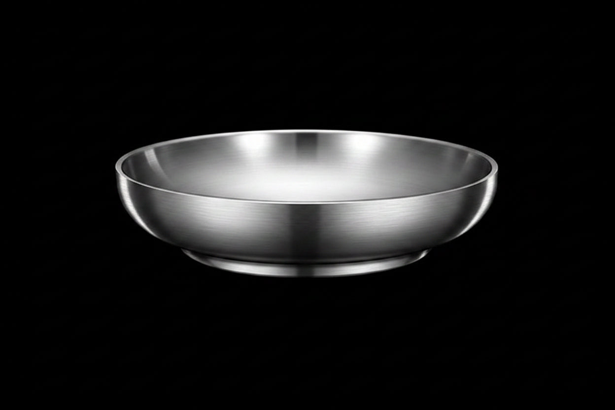 Stainless Steel Banquet Plate – Ultra-Thick Heat-Insulated, Fall-Resistant Dinner Dish with LFGB Certification for Kids, Families, Camping and Everyday Meals