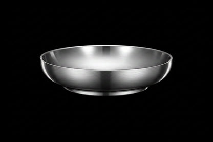 Stainless Steel Banquet Plate – Ultra-Thick Heat-Insulated, Fall-Resistant Dinner Dish with LFGB Certification for Kids, Families, Camping and Everyday Meals