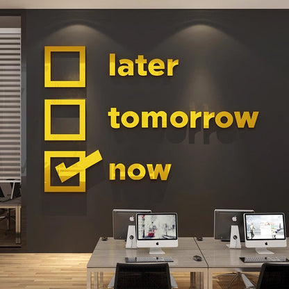 Acrylic Wall Sticker – 3D Modern Office and Classroom Background Decoration for Meeting Rooms with Stylish Contemporary Design