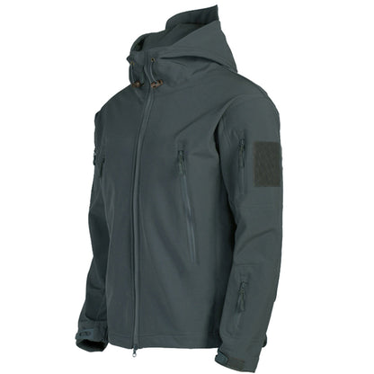 Tactical Soft Shell Jacket-Waterproof Windproof Military Coat for Hiking Training Outdoor Work and Adventure Travel