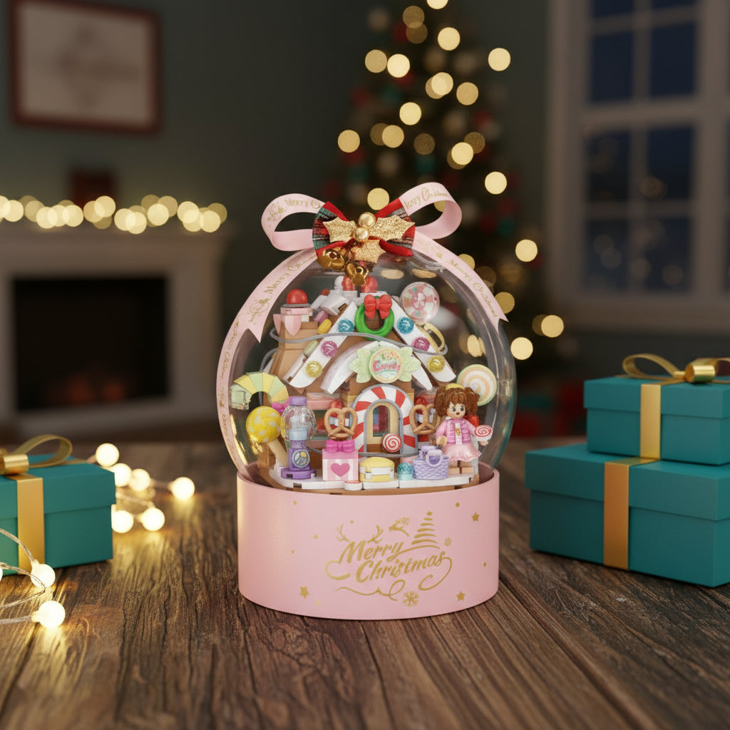 Christmas Tree LED Building Block Set – DIY Mini Brick Holiday Display Toy for Kids, Families and Christmas Decorating Fun