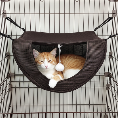Cat Hammock Bed – Breathable Washable Hanging Pet Nest for Cages, Kittens, Guinea Pigs and Small Animals Seeking Cozy Sleep