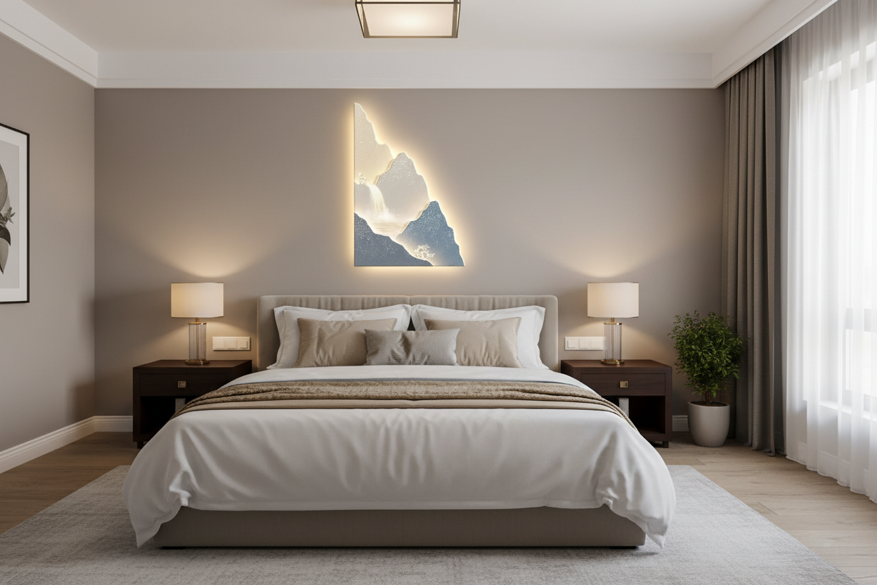 Mountain Sunset Wall Lamp – Modern 3D LED Landscape Light for Living Rooms, Bedrooms and Artistic Home Decoration