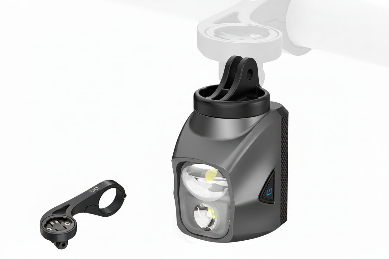Rechargeable Bicycle Headlight – 1900LM USB Bike Front Light with Power Bank Function for Safe Night Cycling