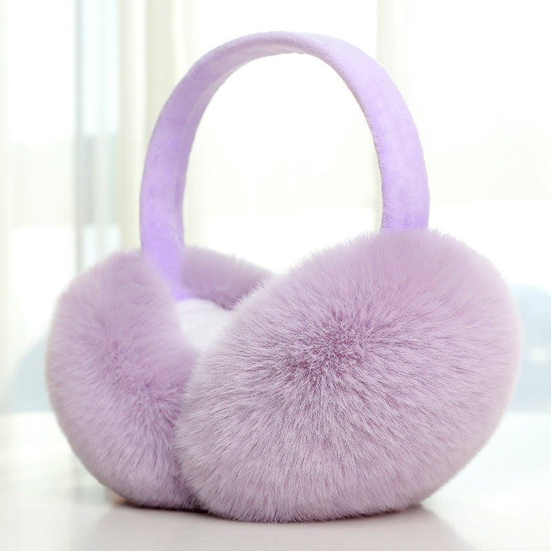 Women's Plush Winter Earmuffs – Foldable Soft Ear Warmers for Outdoor Travel, Daily Wear and Cold Weather Protection