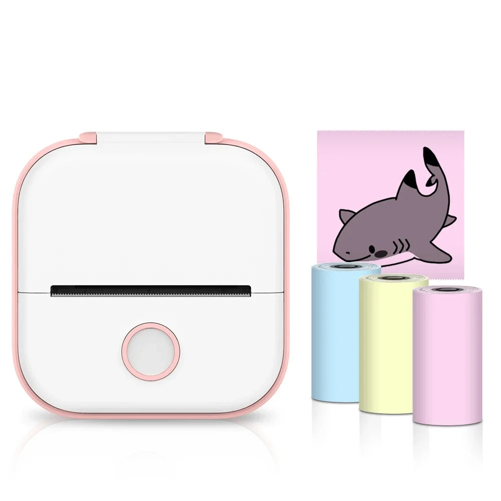 Wireless Mini Thermal Printer-Portable Pocket Sticker Printer for Journals Notes DIY Crafts and Student Organization