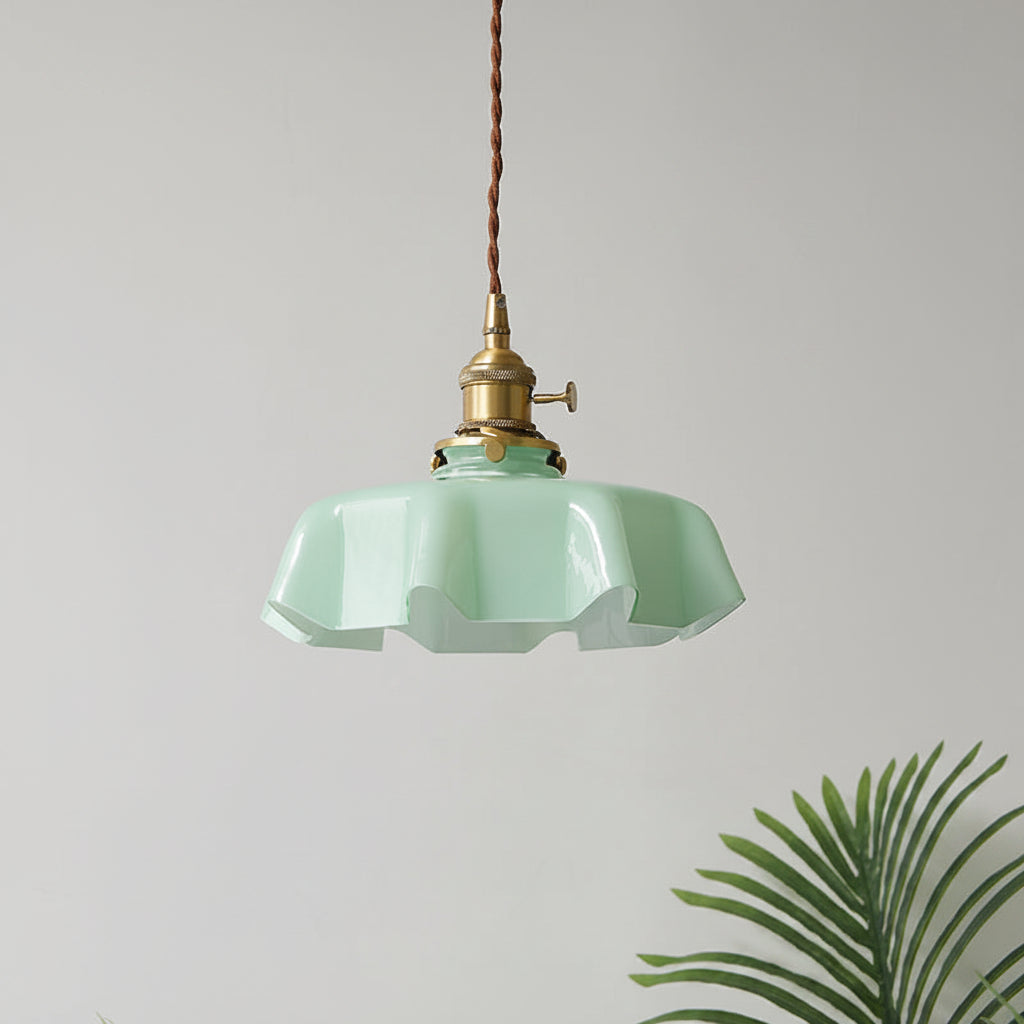 Nordic Glass Pendant Light – Minimalist Flower Ceiling Lamp for Cafes, Restaurants, Kitchens and Modern Home Decor