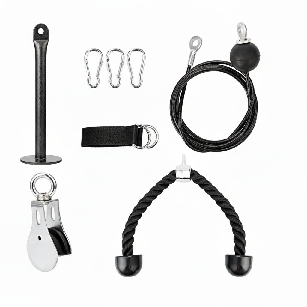 Home Gym Pulley System – Fixed Gantry Cable Block for Weight Lifting, Core Training and Full Body Resistance Workouts