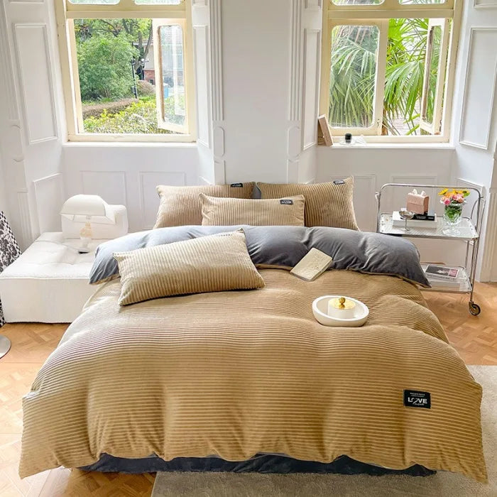Velvet Duvet Cover Set - Ultra Soft Winter Bedding Collection for Cozy Warmth and Luxurious Comfort