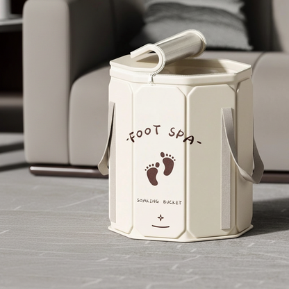 Foldable Foot Bath Bucket - Portable Insulated Soaking Basin for Relaxation, Wellness and Easy Storage