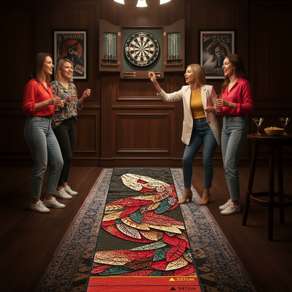 Dart Professional Training Mat – Wear-Resistant Easy-Care Throwing Line Carpet for Accurate Practice, Home Bars, Game Rooms and Dart Areas