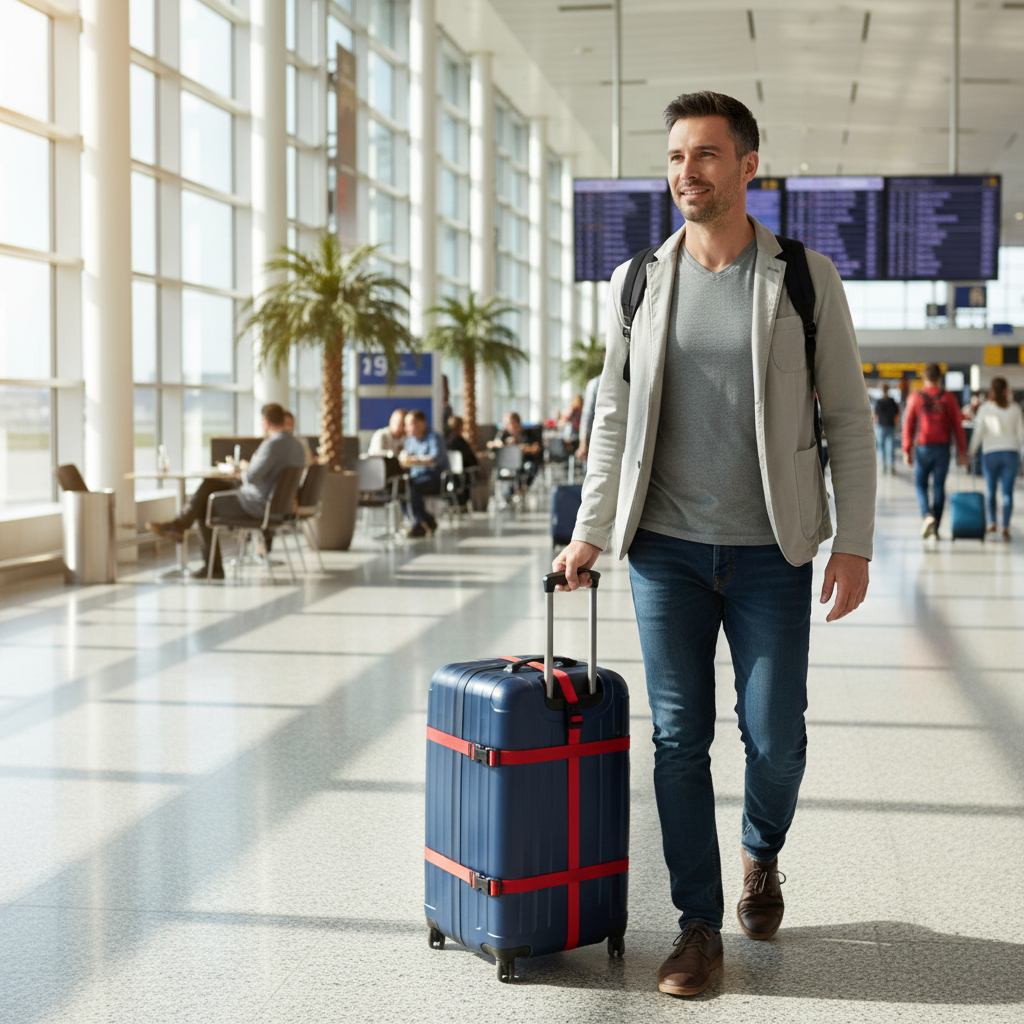 Cargo Tie-Down Luggage Strap – Durable Nylon Buckle Lash Belt for Securing Bags, Travel Gear, Camping Equipment and Everyday Cargo