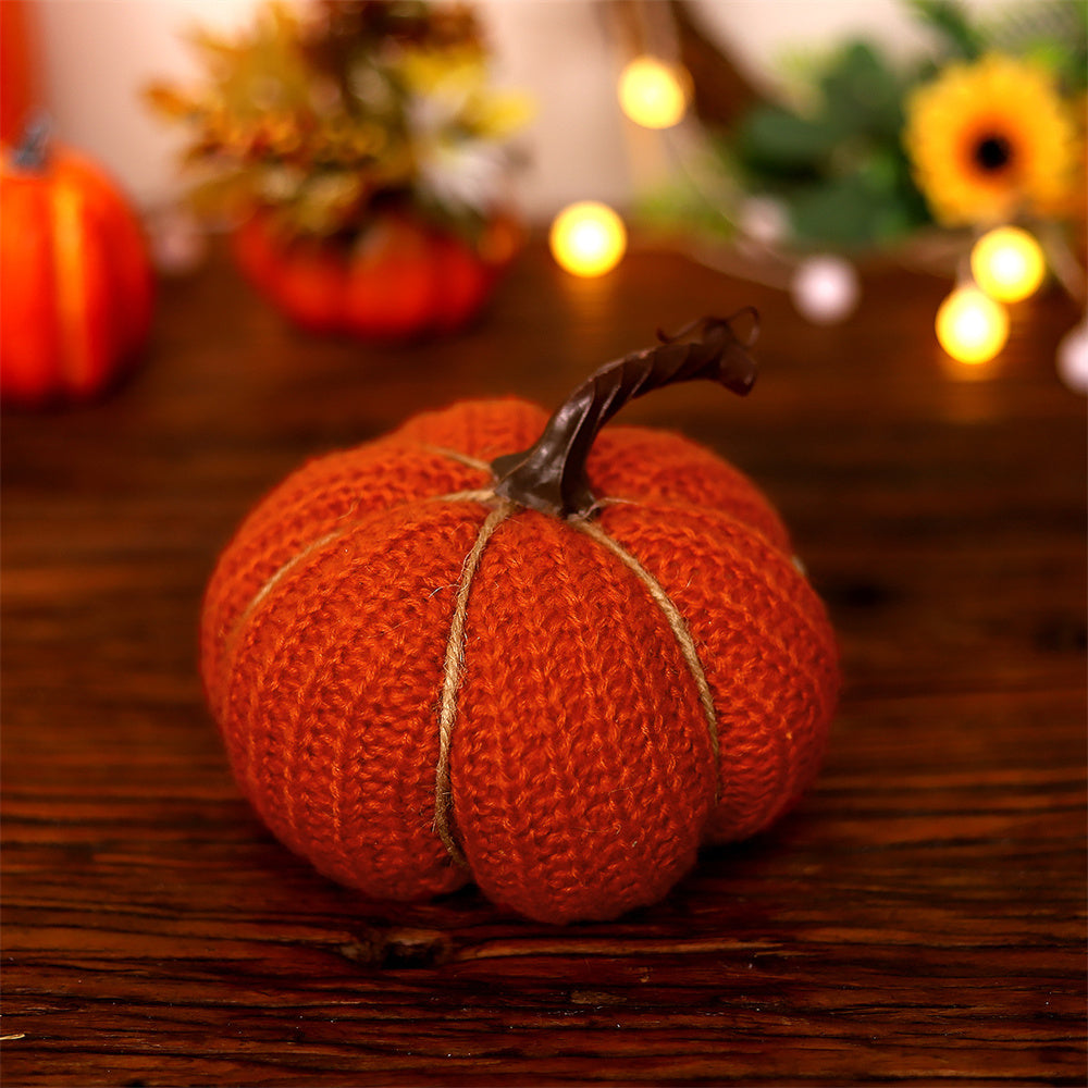 Handmade Fabric Pumpkin Ornament – Colorful Halloween Harvest Decoration for Tabletops, Fall Displays and Seasonal Home Decor