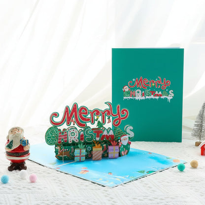 Pop Up Christmas Tree Card –3D Sparkling Holiday Greeting Card with Message Space for Memorable Christmas Gift Giving