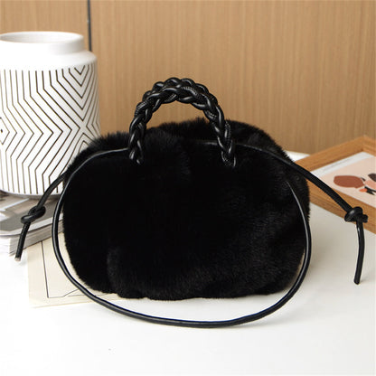 Pumpkin Plush Crossbody Bag – Cute Autumn Winter Shoulder Purse for Everyday Fashion, Travel and Seasonal Style