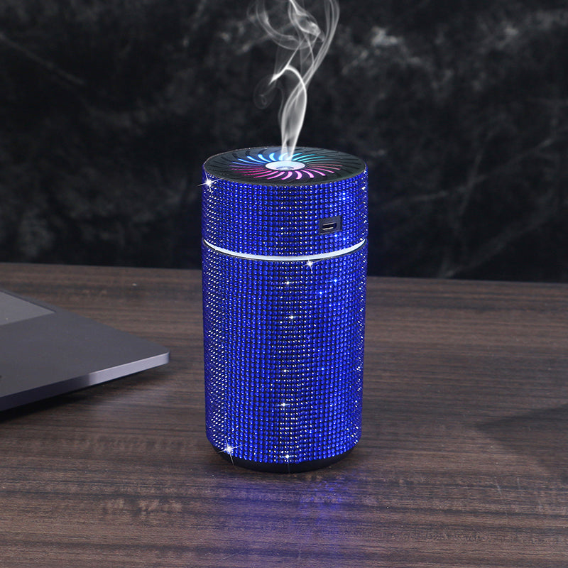 Luxury Diamond Car Diffuser – Shiny LED Humidifier and Air Freshener for Stylish Auto Interiors, Aromatherapy Ambience and Refreshing Everyday Drives
