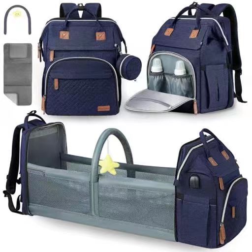 Waterproof Diaper Backpack - Large Capacity Baby Bag with Insulated Bottle Pockets for Moms, Travel and Nursery Organization