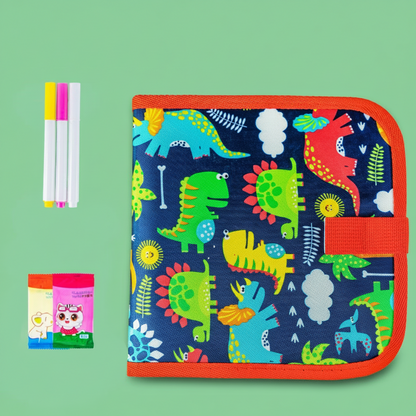 Reusable Doodle Drawing Book-Erasable Coloring and Writing Activity Set for Toddlers Travel Learning and Creative Play