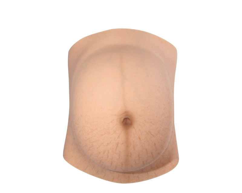 Realistic Silicone Pregnancy Belly – Stretch-Mark Maternity Simulation Prop for Photos, Videos, Cosplay, Theater, Film Production and Costume Styling