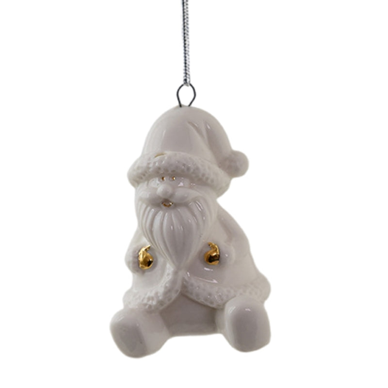 Ceramic Christmas House Ornament – Elegant White Hanging Tree Decoration for Christmas Trees, Wreaths, Holiday Displays and Seasonal Home Decor