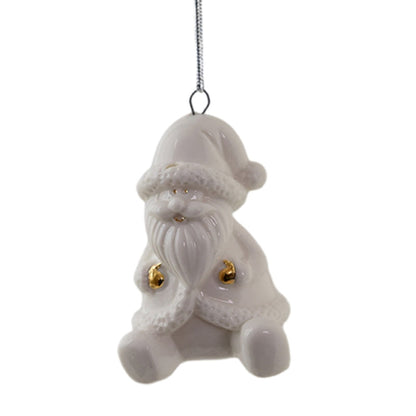 Ceramic Christmas House Ornament – Elegant White Hanging Tree Decoration for Christmas Trees, Wreaths, Holiday Displays and Seasonal Home Decor