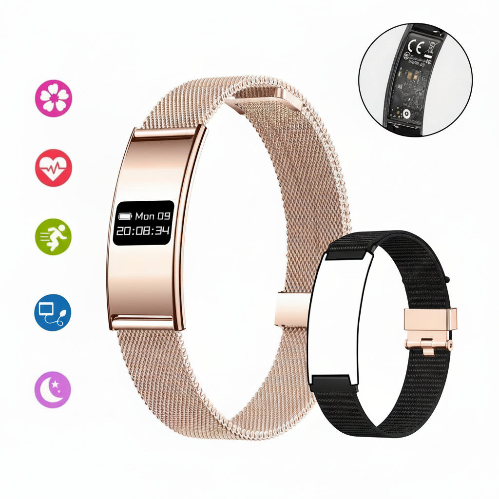 Smart Fitness Bracelet – Waterproof Health Tracker with Heart Rate and Sleep Monitoring, Sports Activity Band for Android and iOS