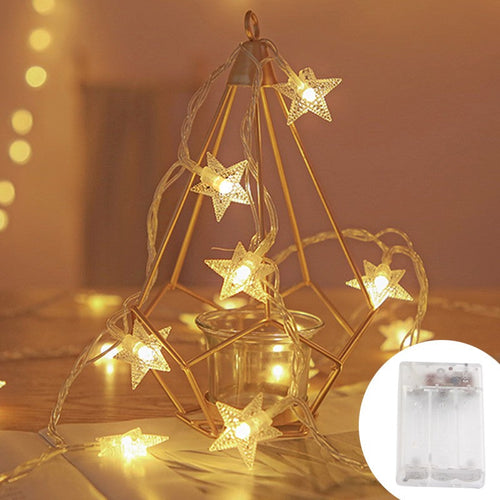LED Star Fairy Lights – Outdoor String Garland for Christmas, Weddings, Gardens, Patios and Party Decorations