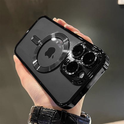 Magnetic Clear iPhone Case – Electroplated Bumper with Raised Camera Rings